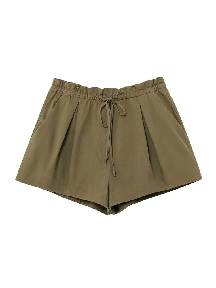 Women Summer 2-Pieces Sets 2025 Fashion Solid Loose Shirts Tops and Shorts Female Elegant Street Two Suits Clothing